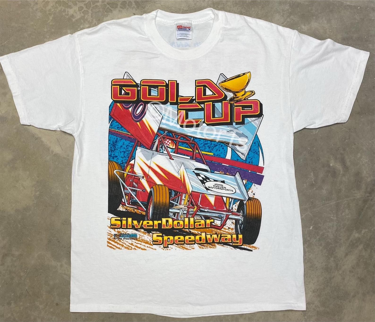 Vintage 2000 Silver Dollar Speedway California Gold Cup Shirt