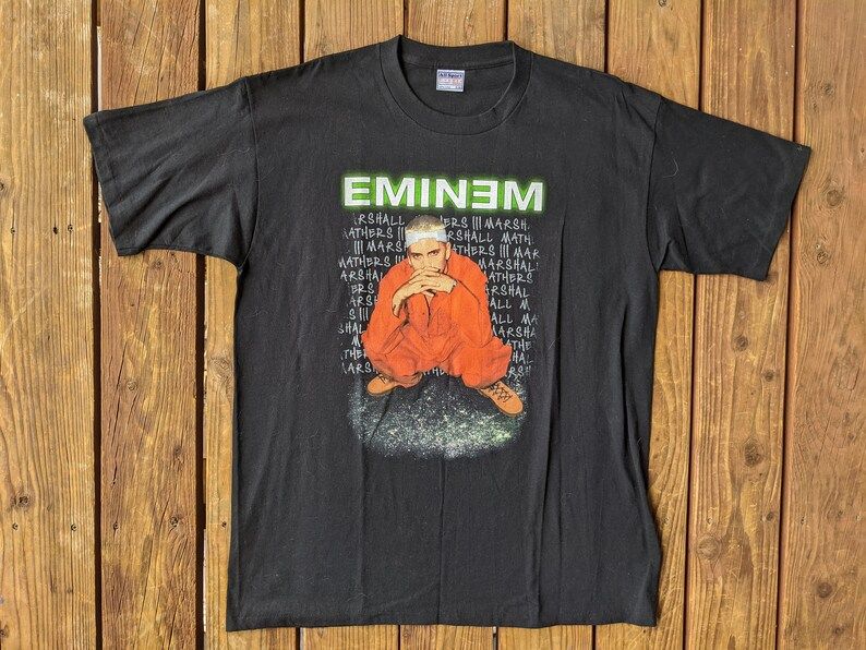 Vintage 2000 Single Stitch Eminem Criminal Tour Fall 200 Tour Hip Hoprap Tee