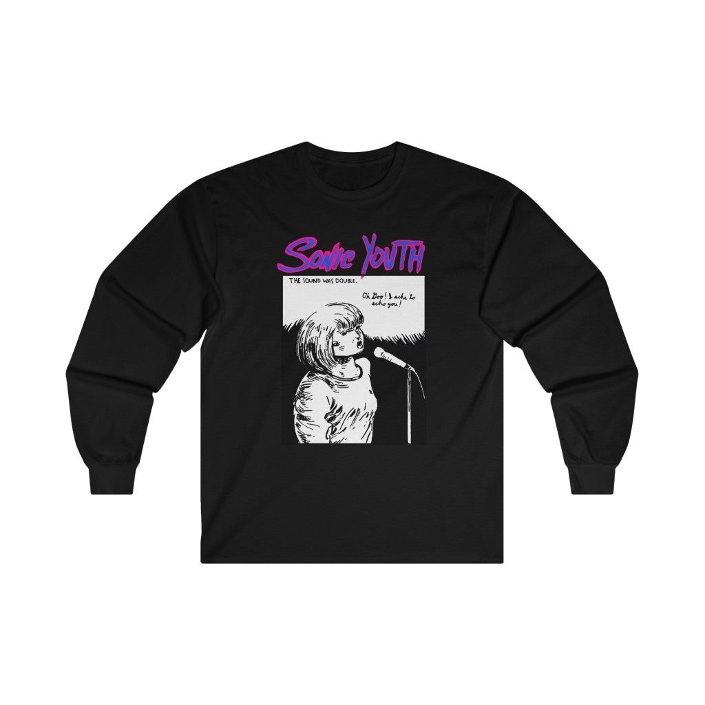 Vintage 2000S American Alternative Rock Band Sonic Kim Gordon Goo Promo Long Sleeve Tee 211216