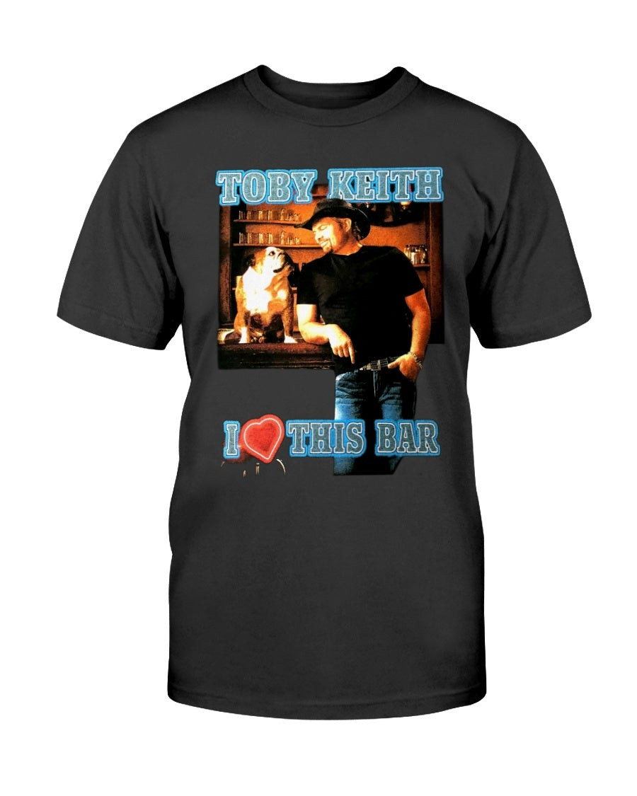 Vintage 2000S Toby Keith Country Music Singer Concert I Love This Bar Tour T Shirt 210927