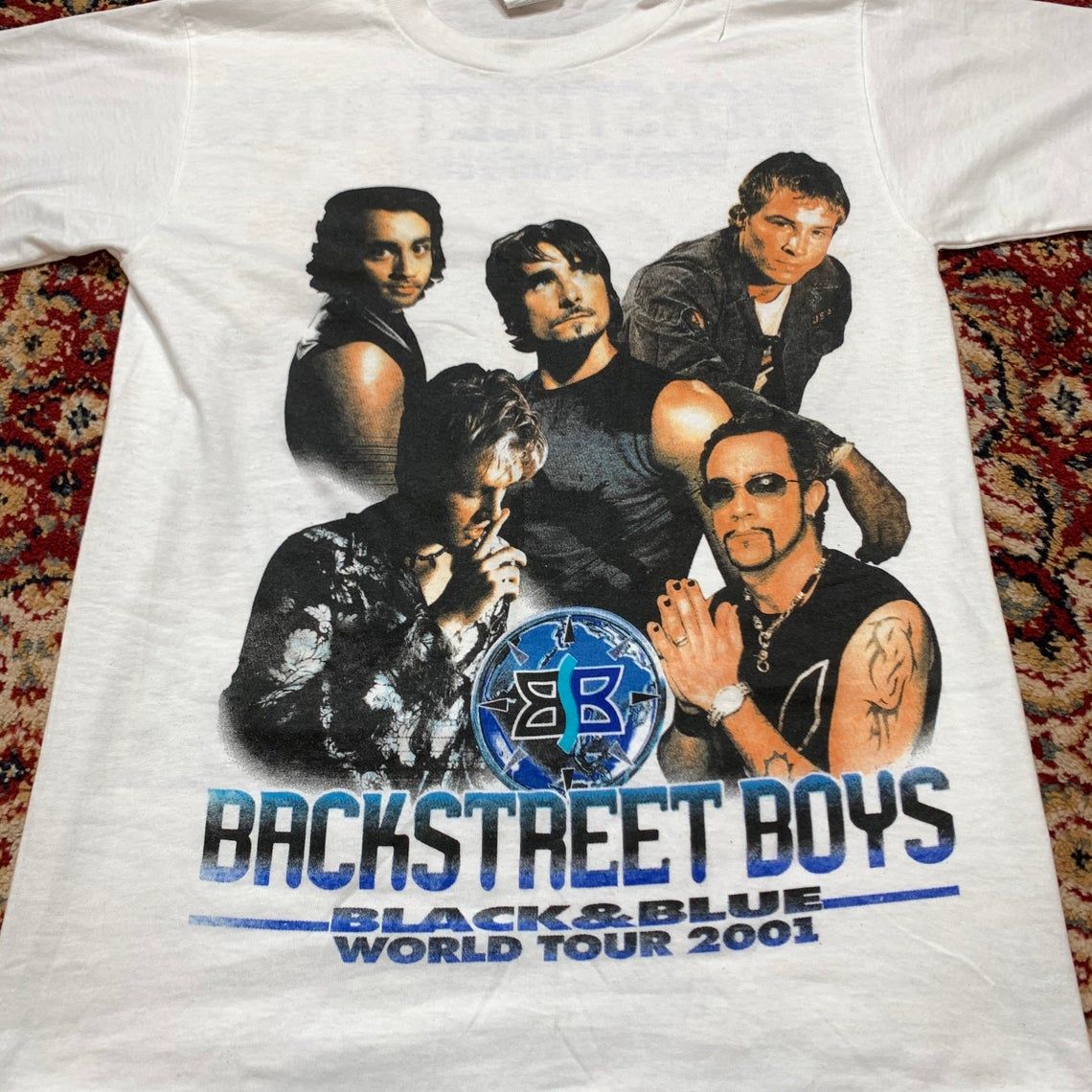 Vintage 2001 Backstreet Boys Black & Blue Tour Shirt Y2K Pop Music Boy Band shirt