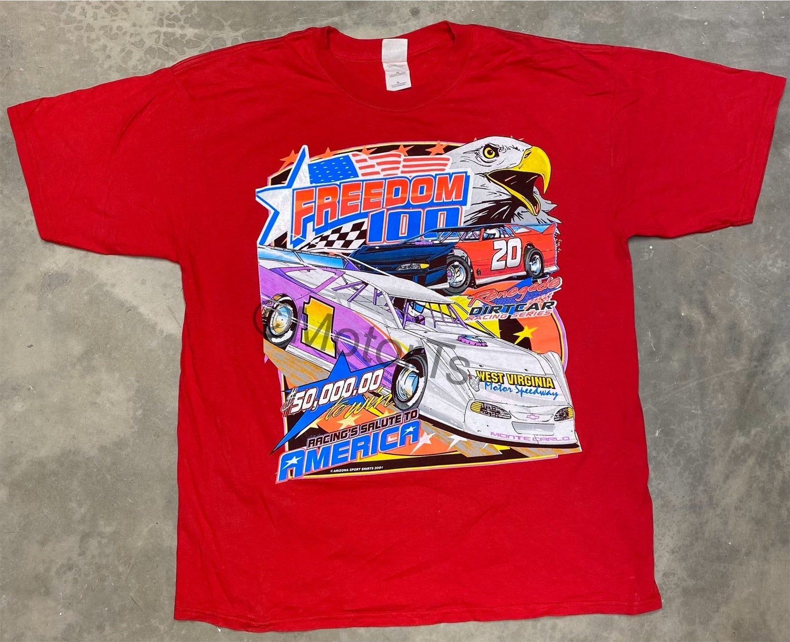 Vintage 2001 Freedom 100 Dirt Late Model Event Tee -