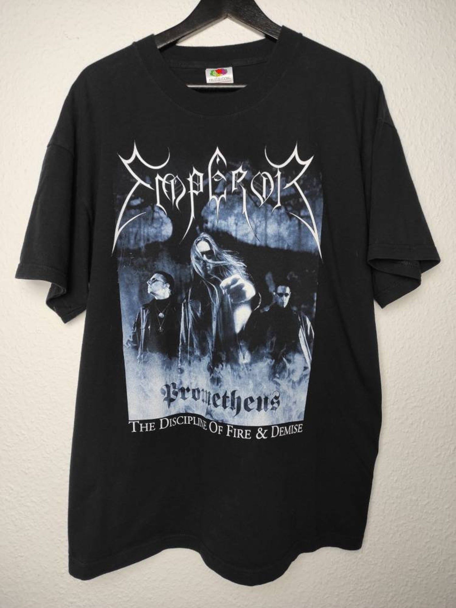Vintage 2002 Emperor Prometheus Album Band Shirt Darkthrone Immortal Mayhem Metal Black Metal Slayer Anthrax Venom King Diamond