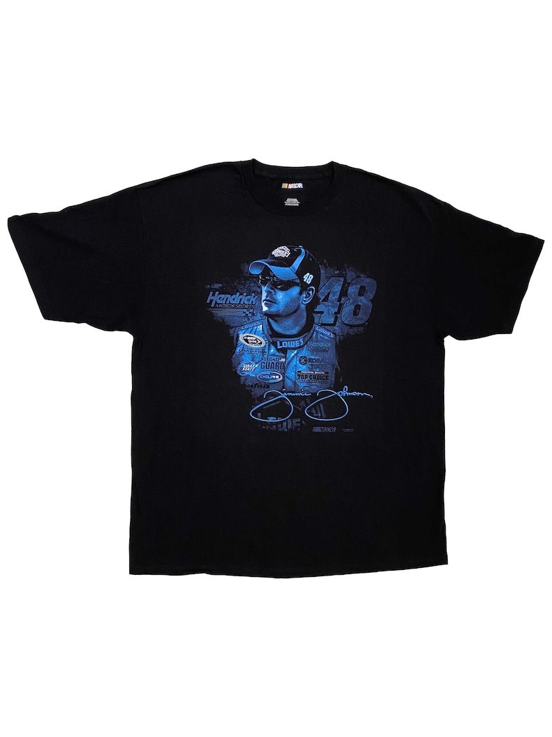 Vintage 2010 Nascar Jimmie Johnson Black T Shirt