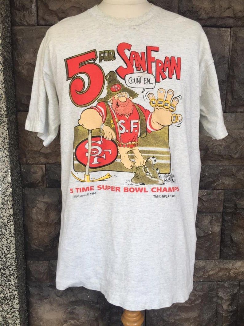 Vintage 5 Time Super Bowl Champ Nflt Shirt