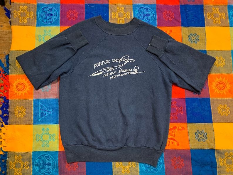 Vintage 60S 70S Purdue University Boilers Thermal Sciences And Propulsion Center Crewneck Sweatshirt Measurements Included