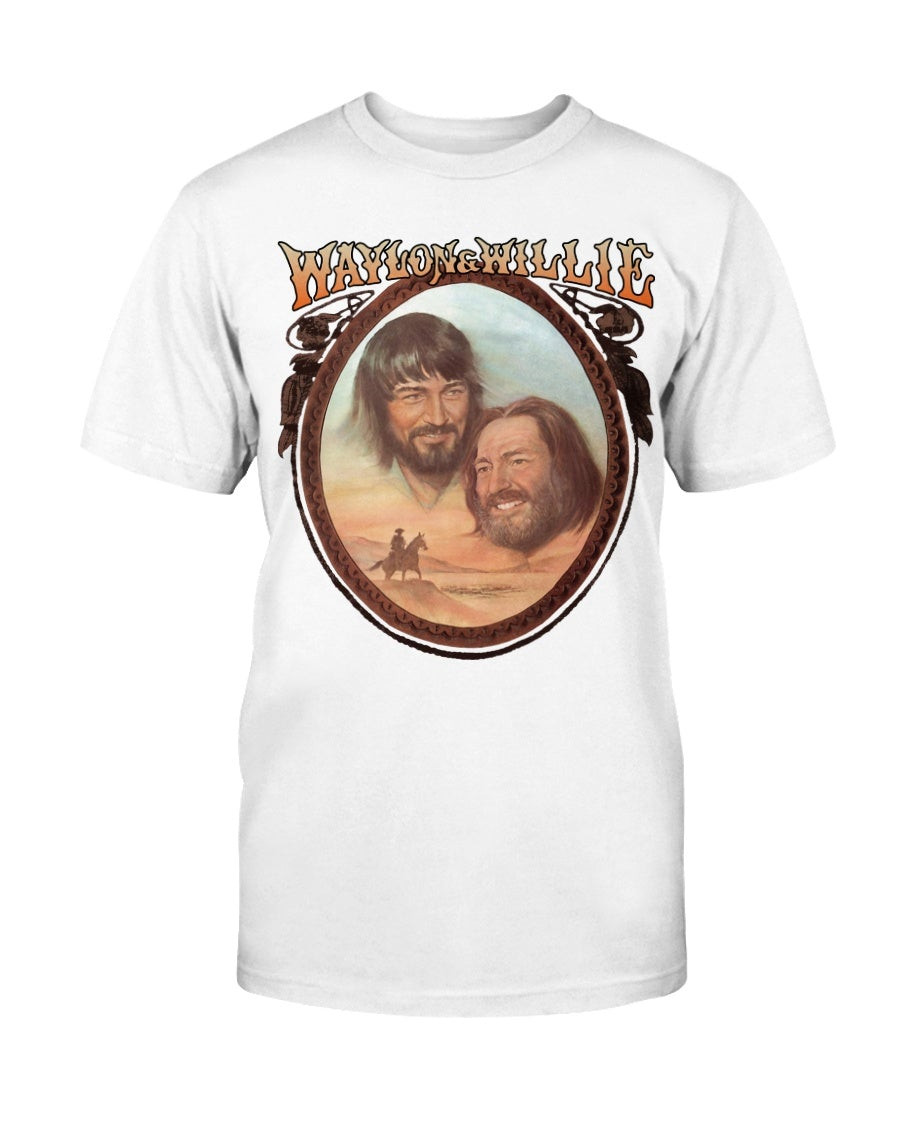 Vintage 70 S Waylon Jennings Willie Nelson Country Music Concert Tour Band T Shirt 211027