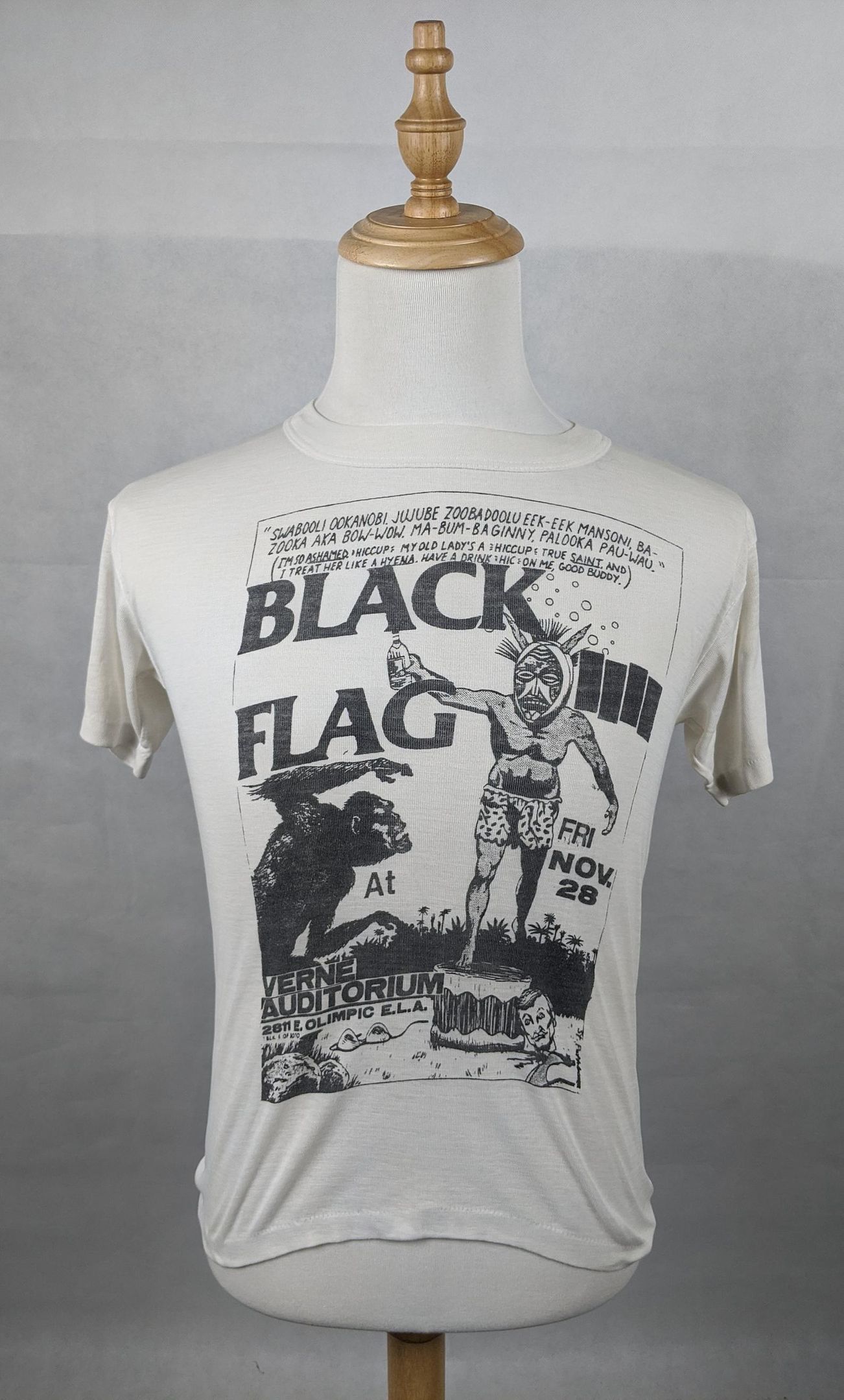 Vintage 70S 80S Black Flag Punk Rock Shirt Us S / Eu 44-46 / 1