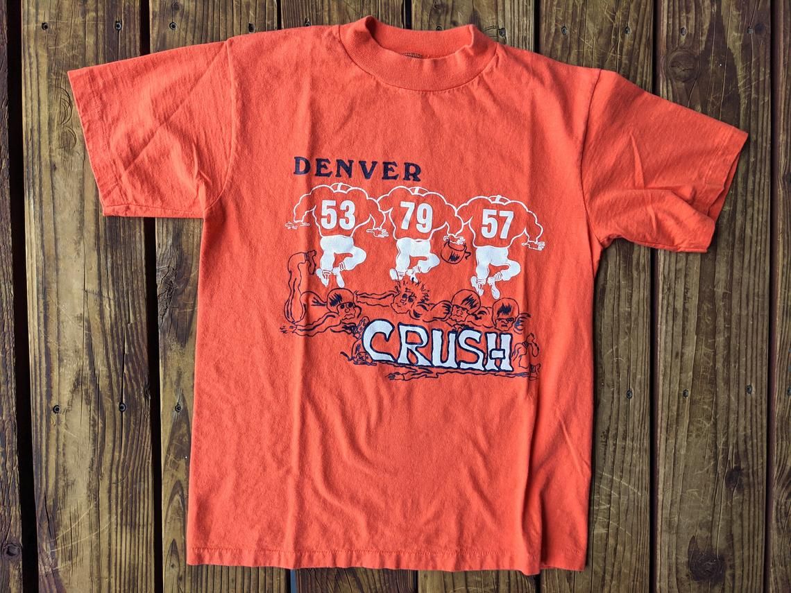 Vintage 70s / 80s NFL Denver Broncos Orange Crush Team Shirt