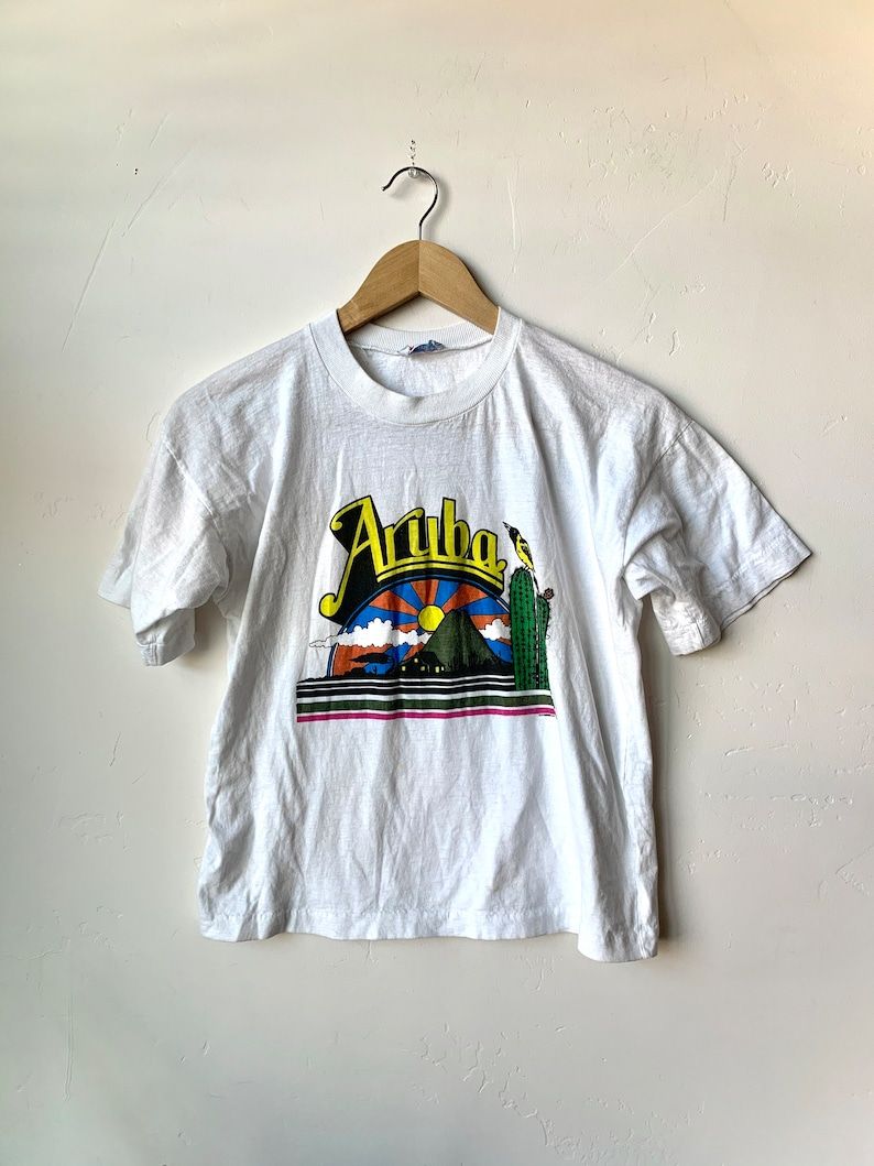 Vintage 70S 80S Tourism Souvenir Aruba Cactus Single Stitch T Shirt