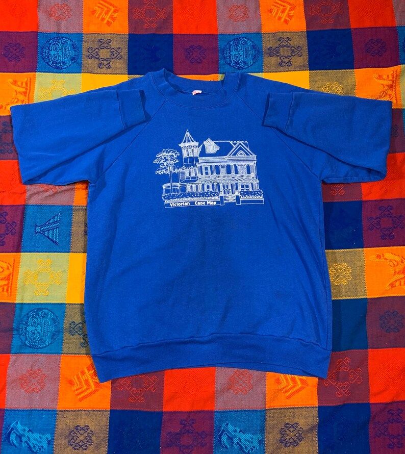 Vintage 70S 80S Victorian Cape May New Jersey Crewneck Sweatshirt