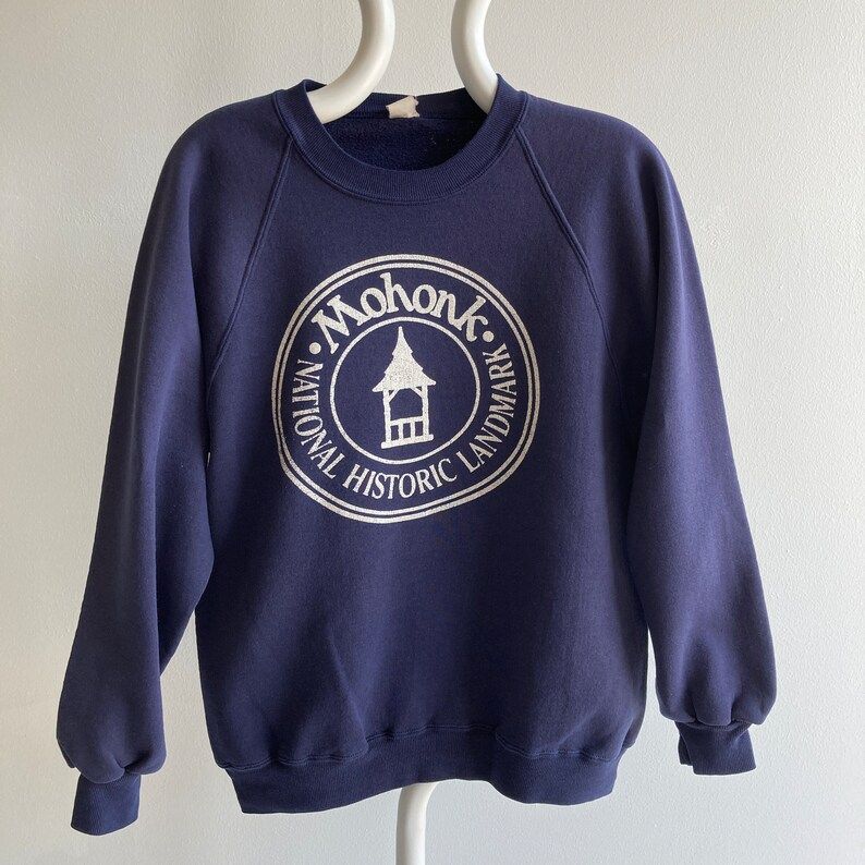 Vintage 70S 80S Wolf Brand Monhonk National Historic Landmark Great Gauge Not Too Slouchy Sweatshirt