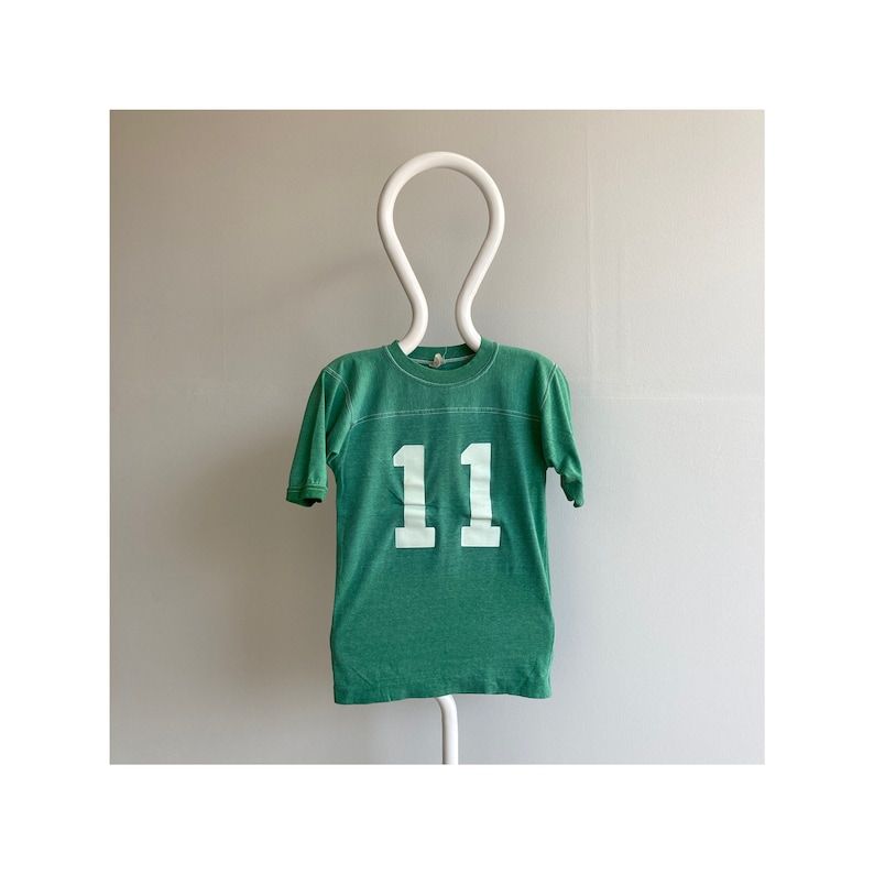 Vintage 70S Bantams Sports T Shirt In A Nice Faded Green Number 11