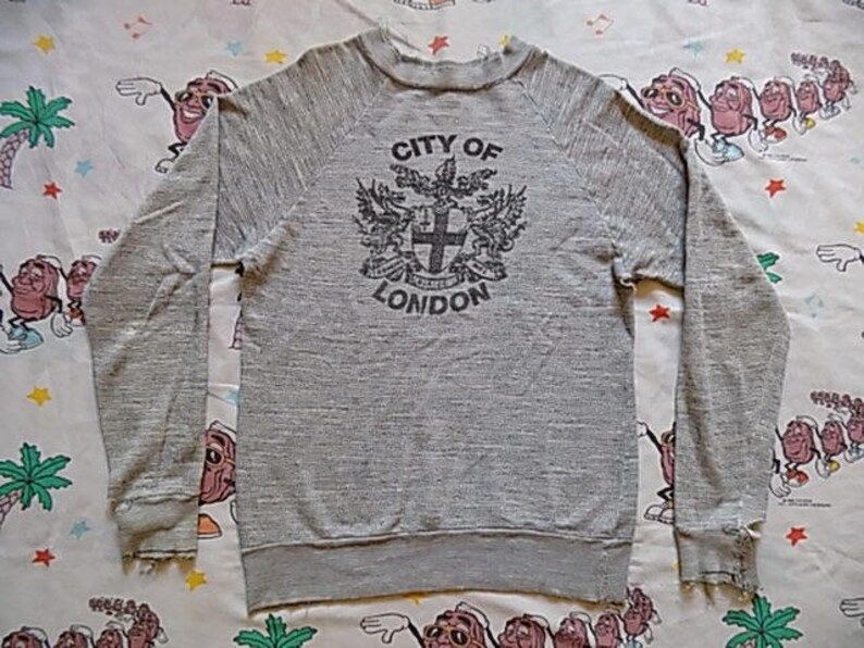 Vintage 70S City Of London Pullover Sweatshirt Size Small Punk Seditionaries Thrashed