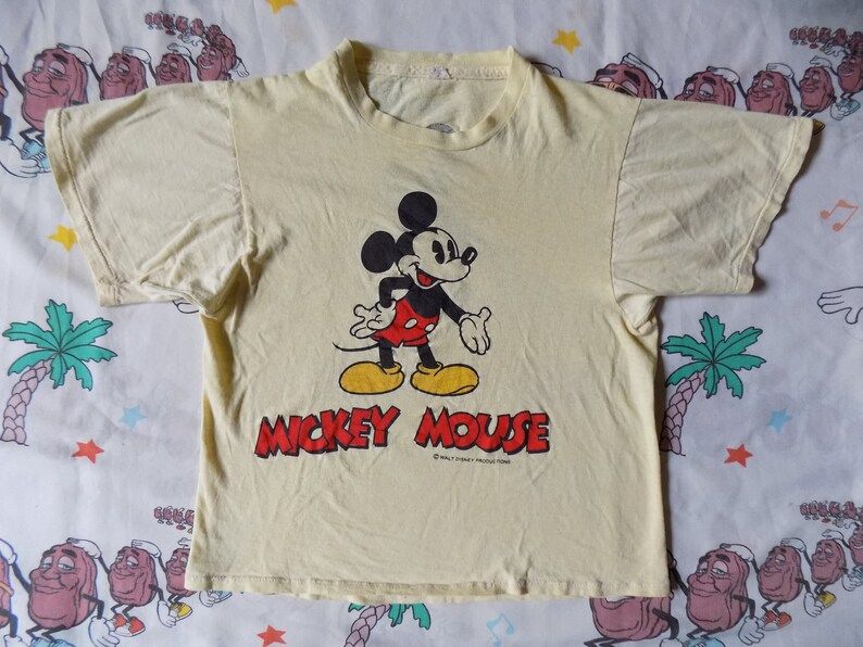 Vintage 70S Mickey Mouse T Shirt Size S Xs Tropix Togs