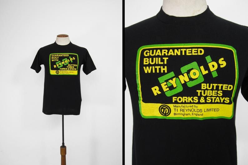 Vintage 70S Reynolds 531 Bicycle Steel Frame Tubing Shirt
