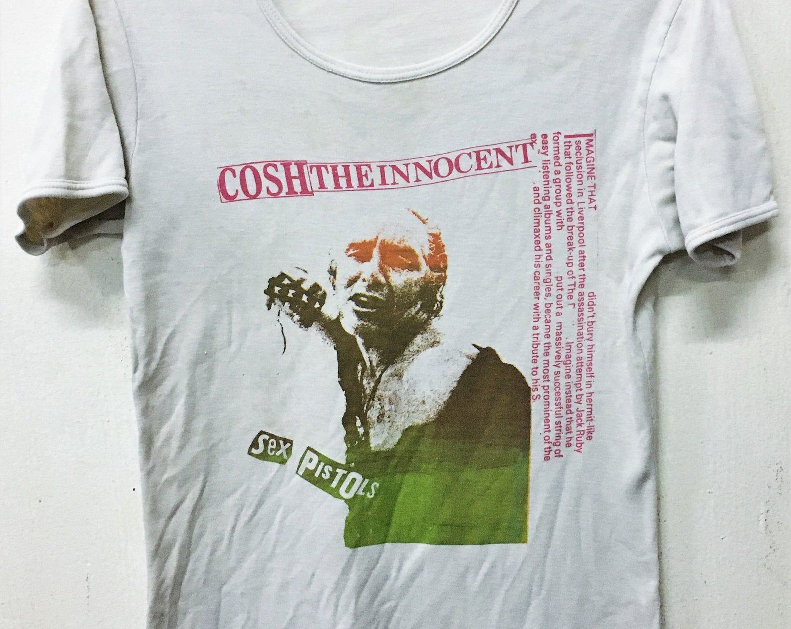 Vintage 70S Sex Pistols Cosh The Innocent Driver Punk Rock T-Shirt Seditionaries