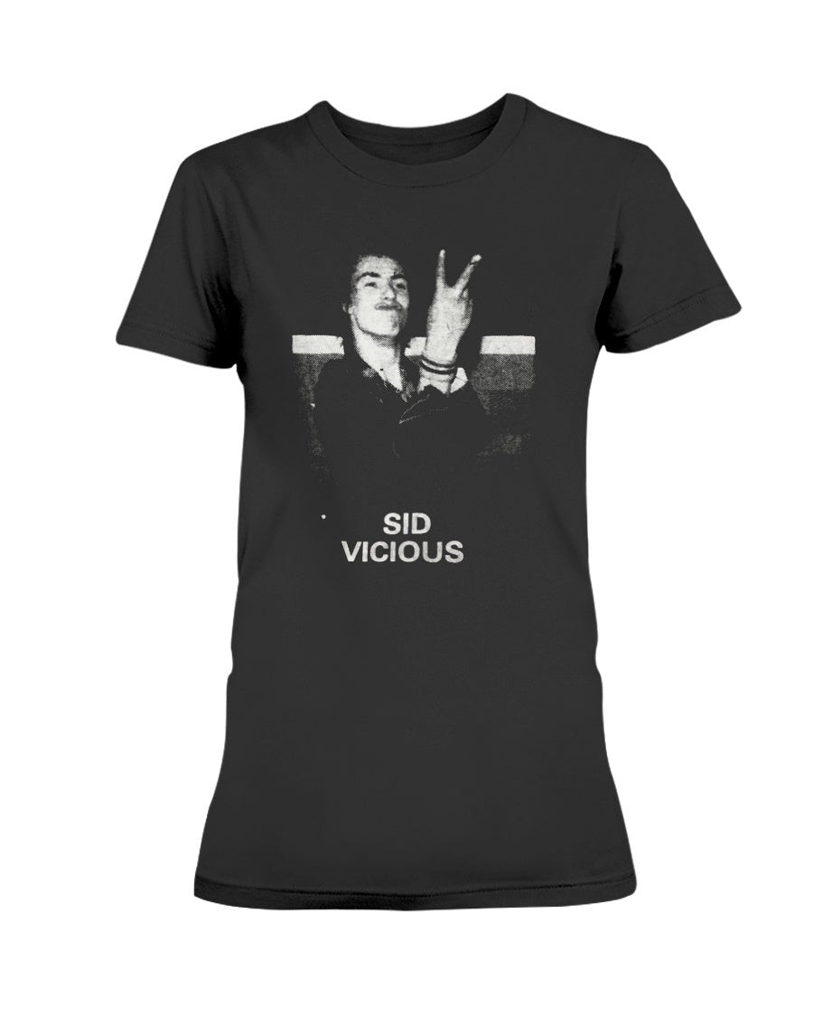 Vintage 70S Sid Vicious Punk Rock Tour Concert Promo Ladies T Shirt 211224