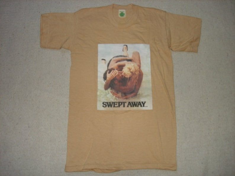 Vintage 70S Swept Away 1974 Movie T Shirt Size S Xs Dead Stock