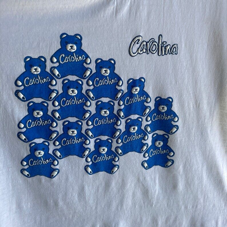 Vintage 80 90S Carolina Teddybear T Shirt They All Have The Same Name Must Be Confusing Anyway