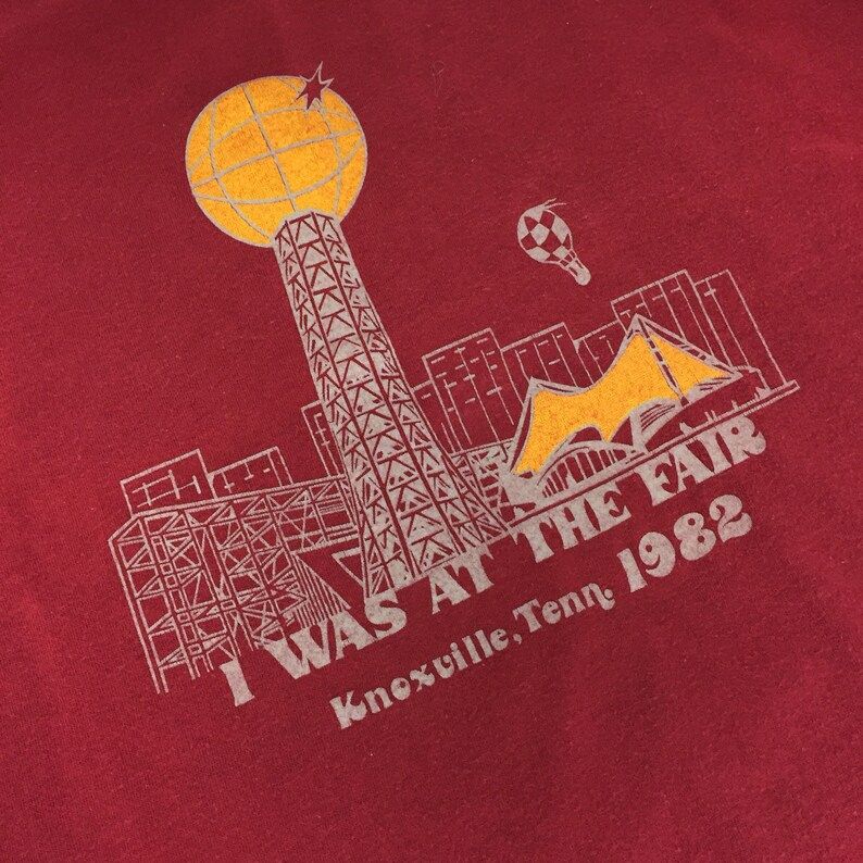 Vintage 80S 1982 82 World Fair Knoxville Tennessee Made In Usa Single Stitch Promotional Travel Novelty Graphic Tee T Shirt