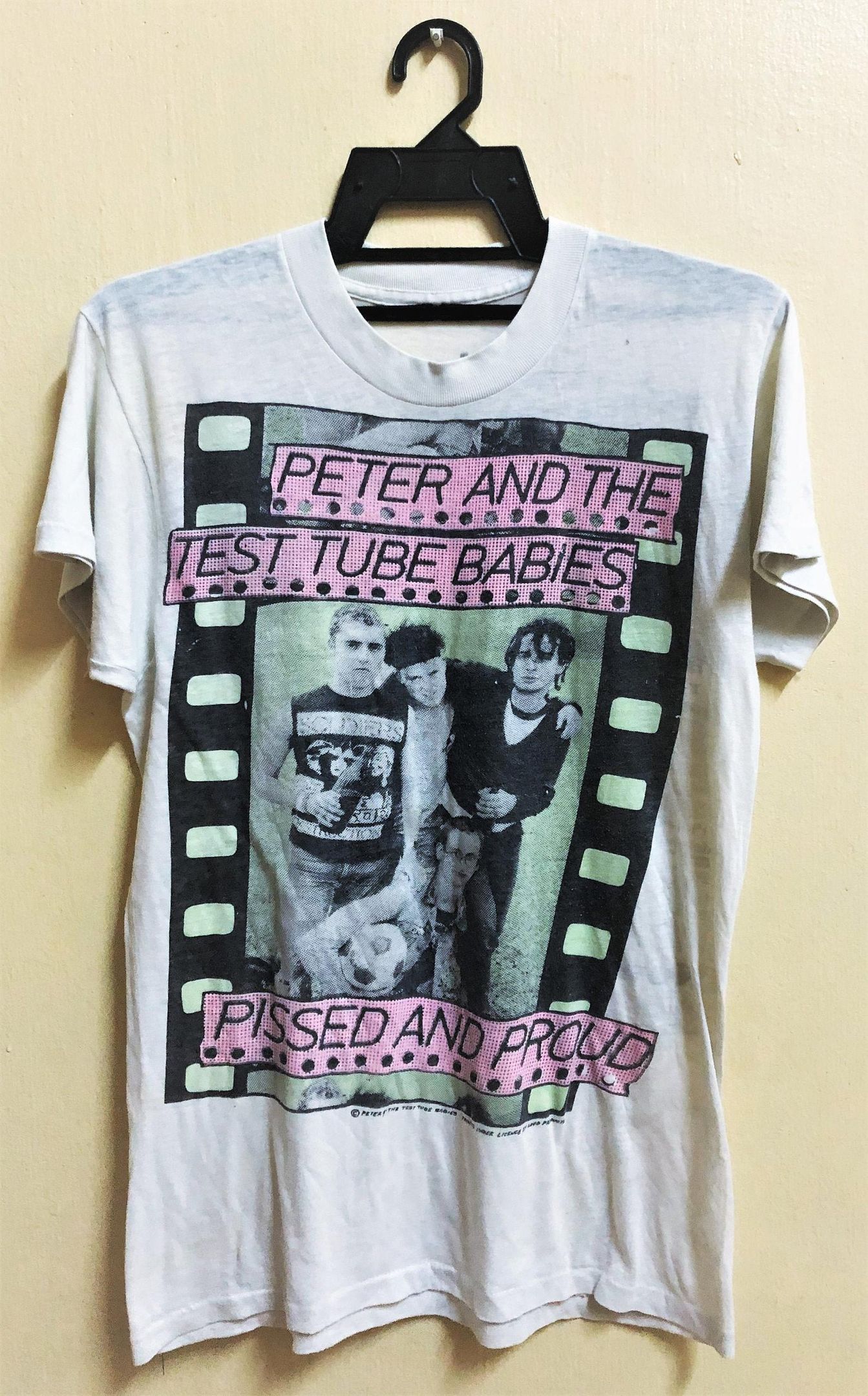 Vintage 80'S 1982 Peter And The Test Tube Babies Punk Rock Tour Concert T-Shirt