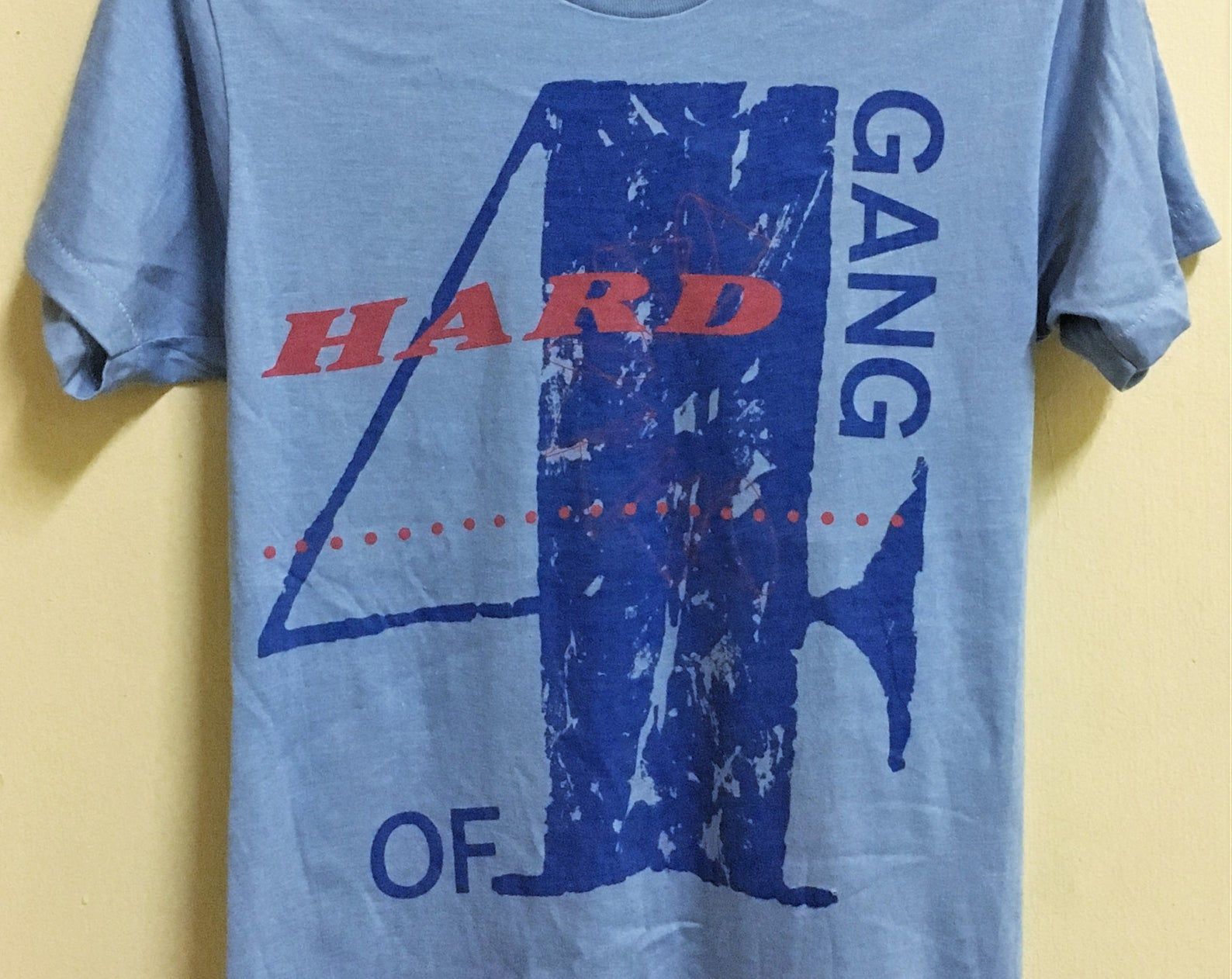 Vintage 80'S 1983 Gang Of Four Rock Post Punk Tour Concert Promo T-Shirt vintage 80s 1983 gang of four rock post punk tour concert promo t shirt srtq0