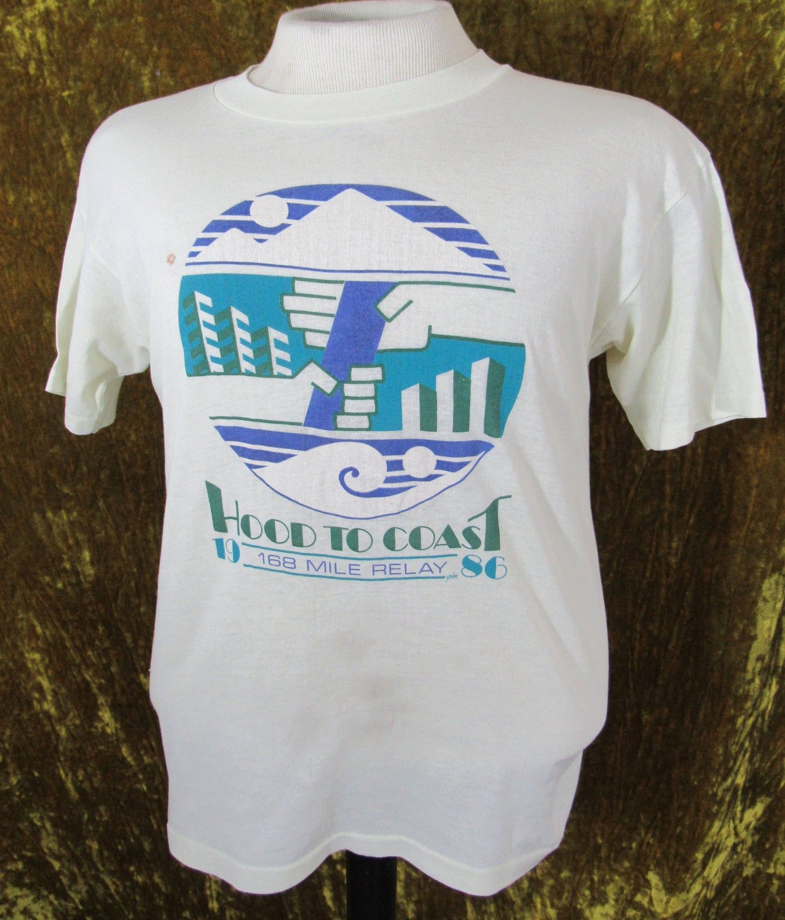 Vintage 80'S 1986 Hood To Coast Run 168 Mile Relay T-Shirt Oregon Race Running vintage 80s 1986 hood to coast run 168 mile relay t shirt oregon race running lffnz