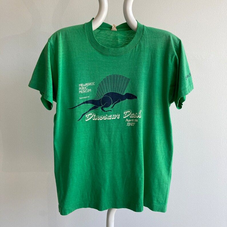Vintage 80S 1987 Dinosaur Dash Screen Stars Graphic T Shirt