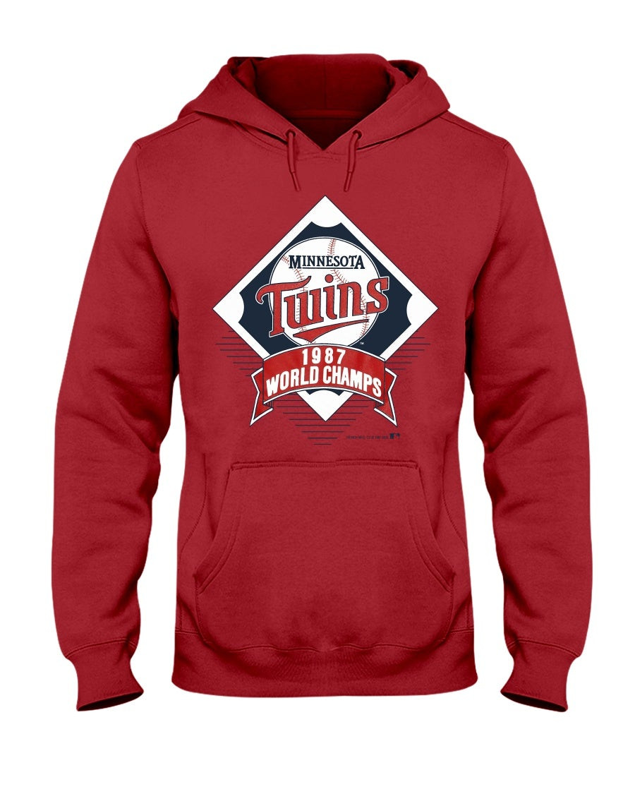 Vintage 80S 1987 Minnesota Twins Baseball World Series Champs Hoodie 211129