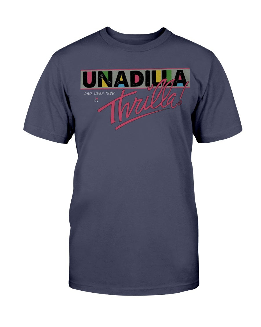 Vintage 80S 1988 Unadilla Thrilla Grand Prix Motocross Racing Thrashed Punk Rock Burnout T Shirt 211211