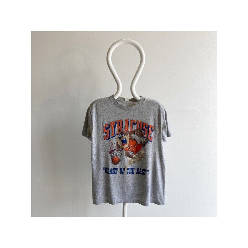 Vintage 80S 1989 Dated Syracuse Taz Thin Worn Stained Esp In The Pits T Shirt