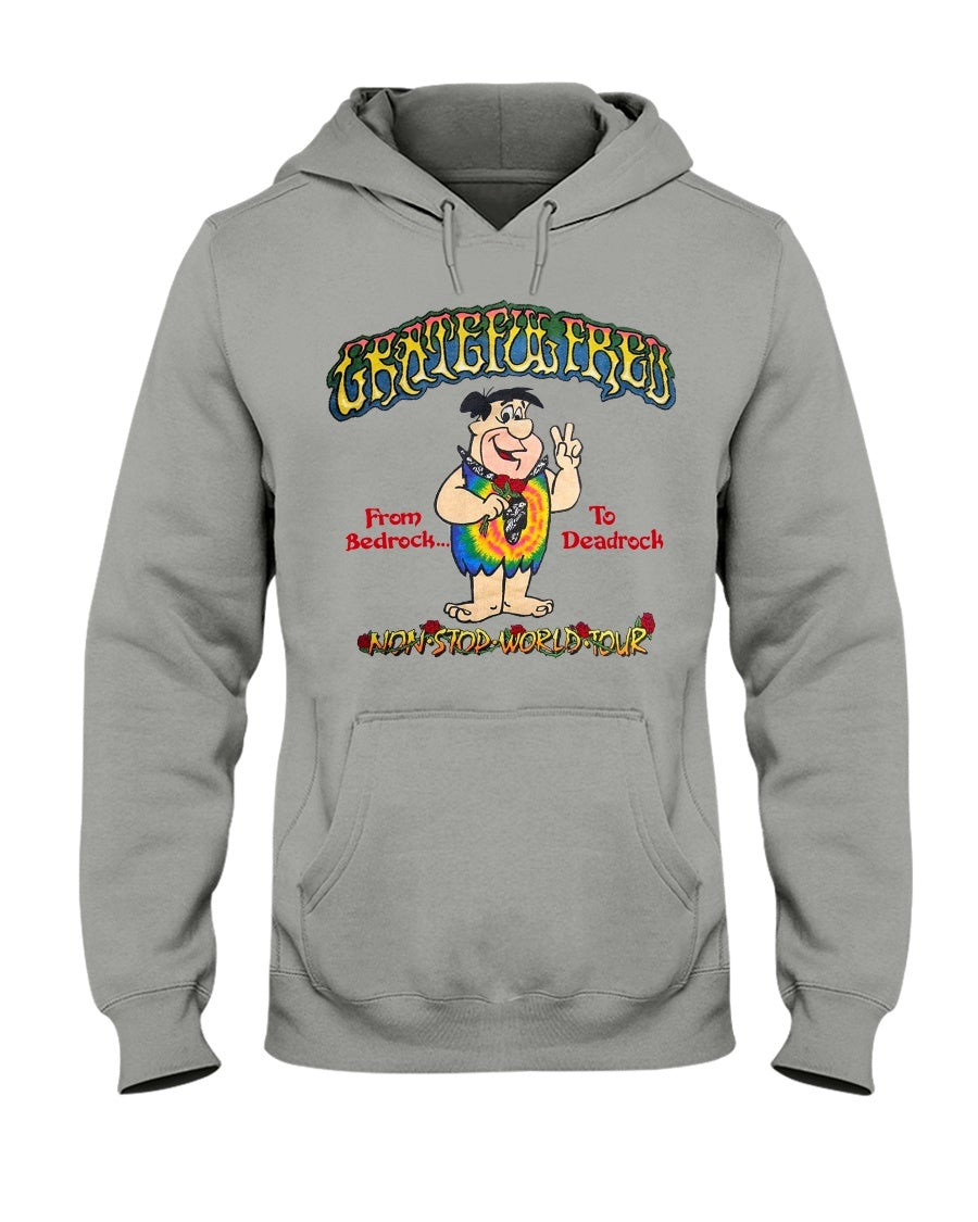 Vintage 80S 1989 Grateful Dead Grateful Fred Flintstones Parody Band Hoodie 211206