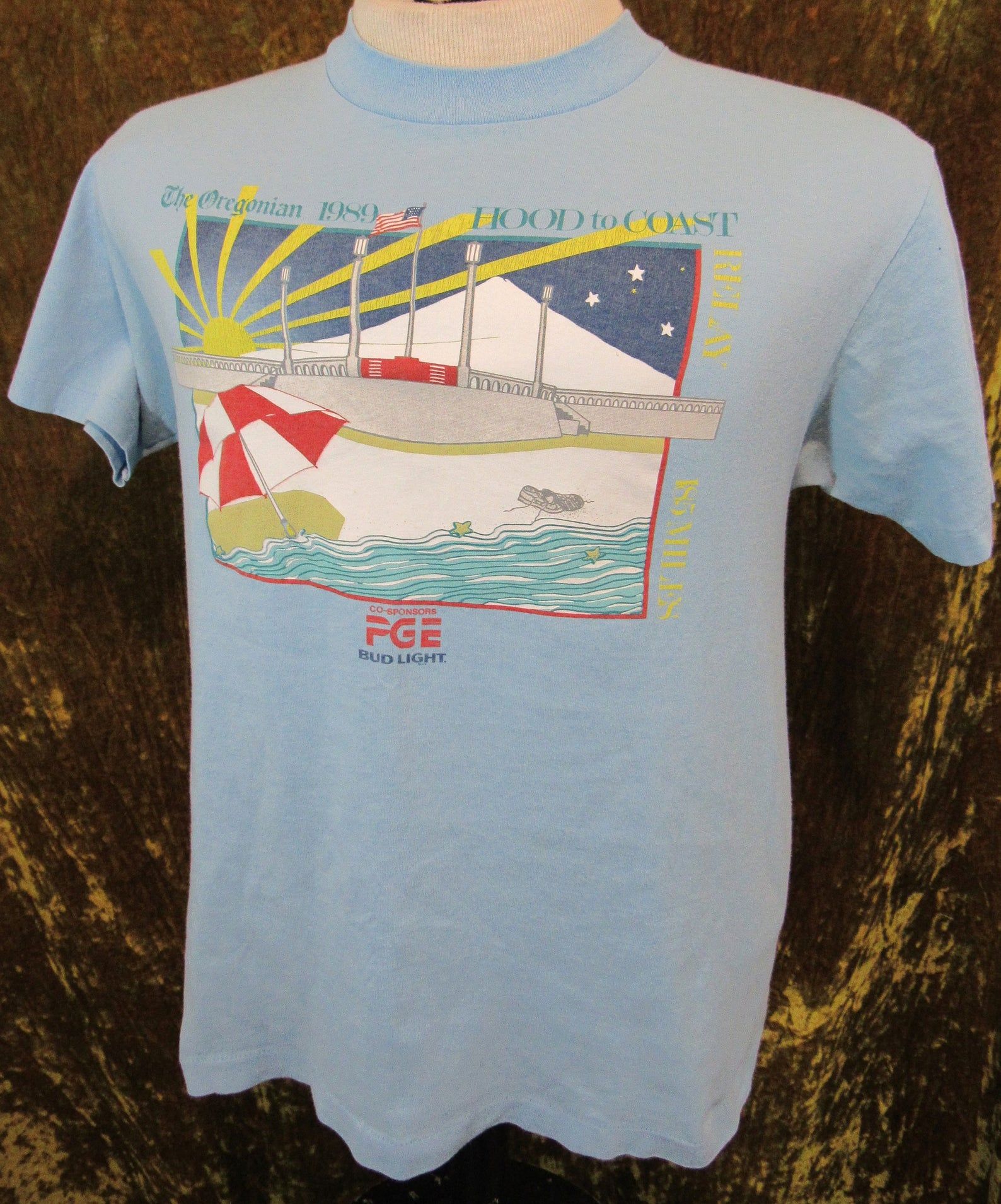 Vintage 80'S 1989 Hood To Coast Run Relay T-Shirt Oregon Race Running vintage 80s 1989 hood to coast run relay t shirt oregon race running kfsnw