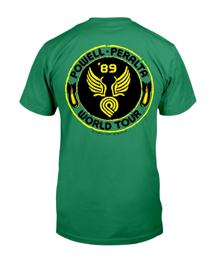 Powell Peralta Bones Brigade Bomber T-Shirt - Military Green - Men's Regular