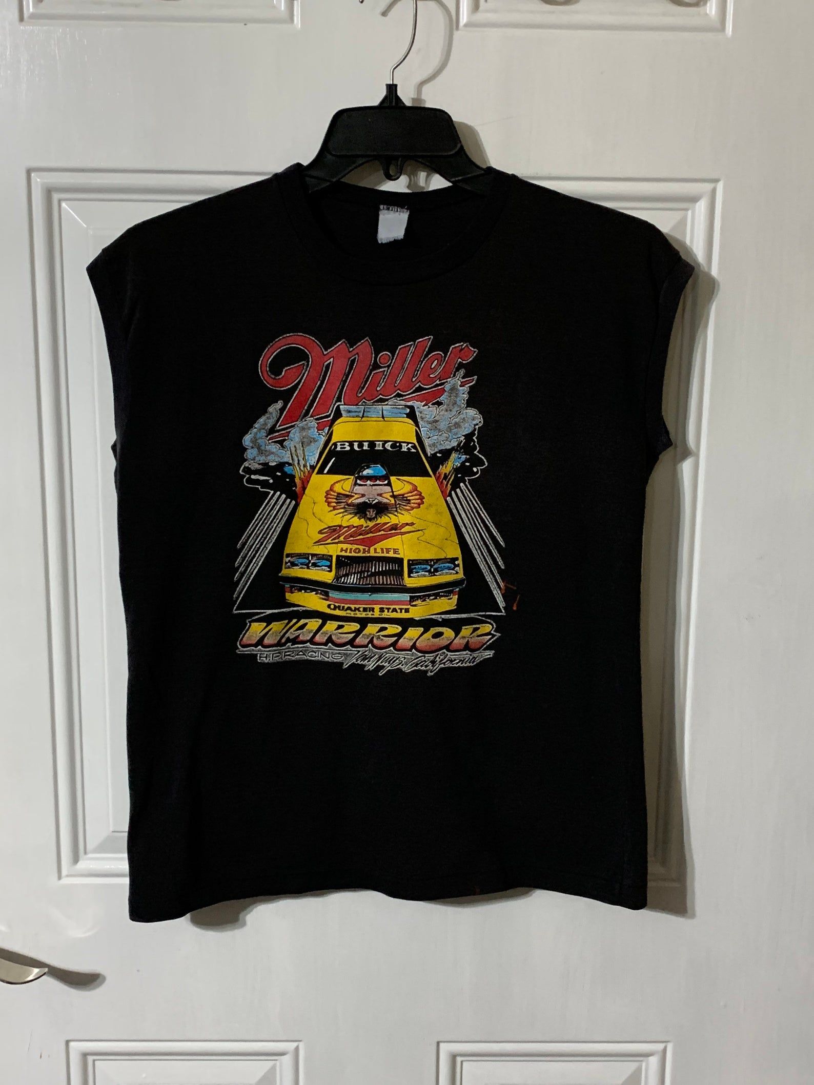Vintage 80S-90S Beer Miller Buick Warrior Racing T-Shirt Van Nuys California M