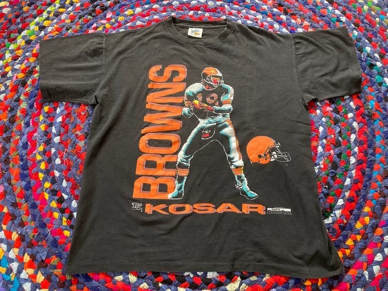 Vintage 80s 90s Bernie Kosar Cleveland Browns Nintendo 8 Bit Shirt