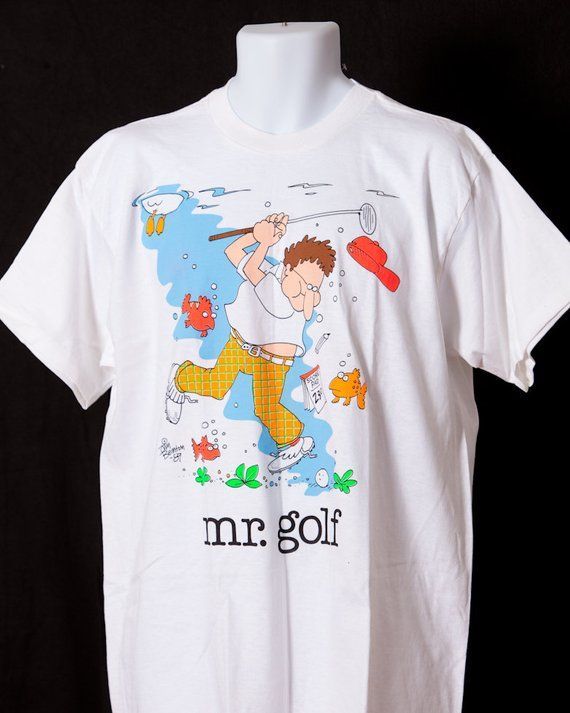 Vintage 80s 90s Funny Golfer Under Water Bad Golfer shirt