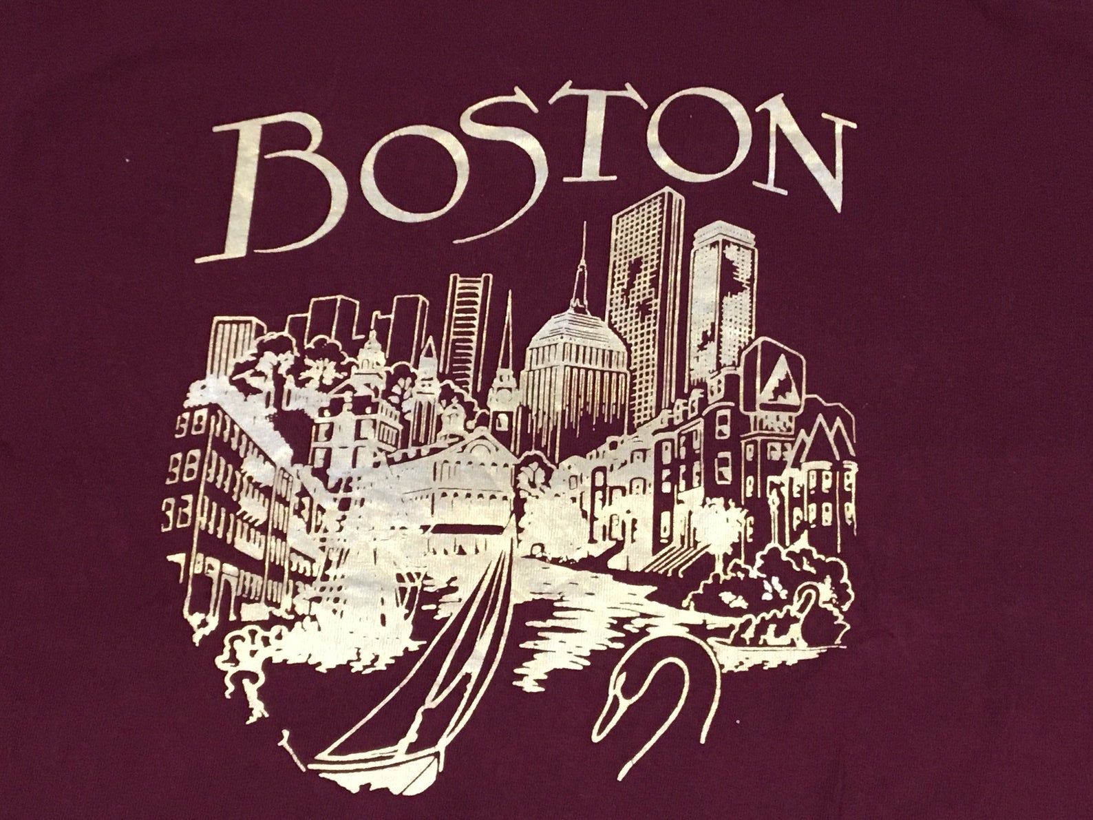 Vintage 80S 90S Gold Boston Shirt - Sz L -