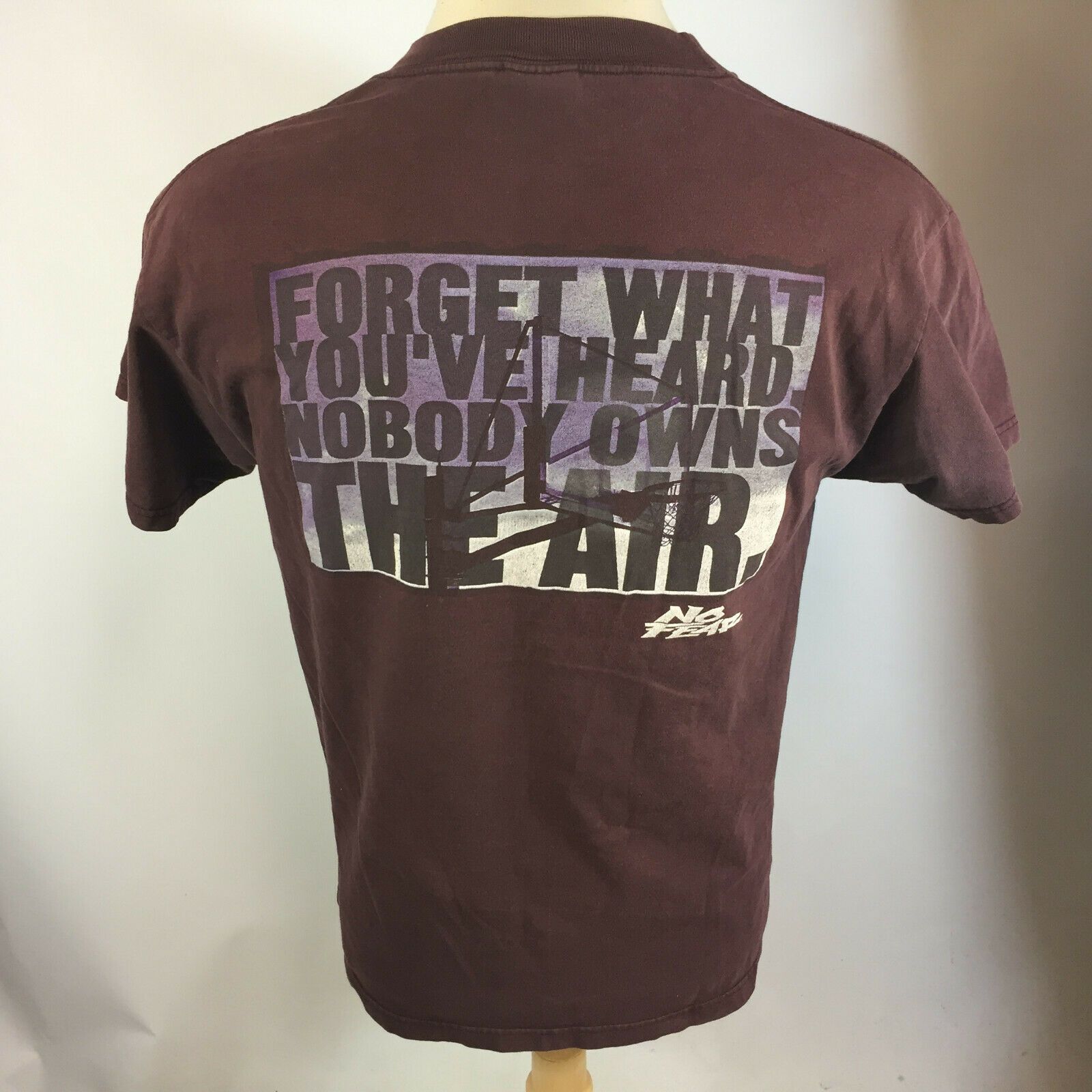 Vintage 80S 90S Grunge Surf Skate No Fear Quote Sporshirt Football Baseball