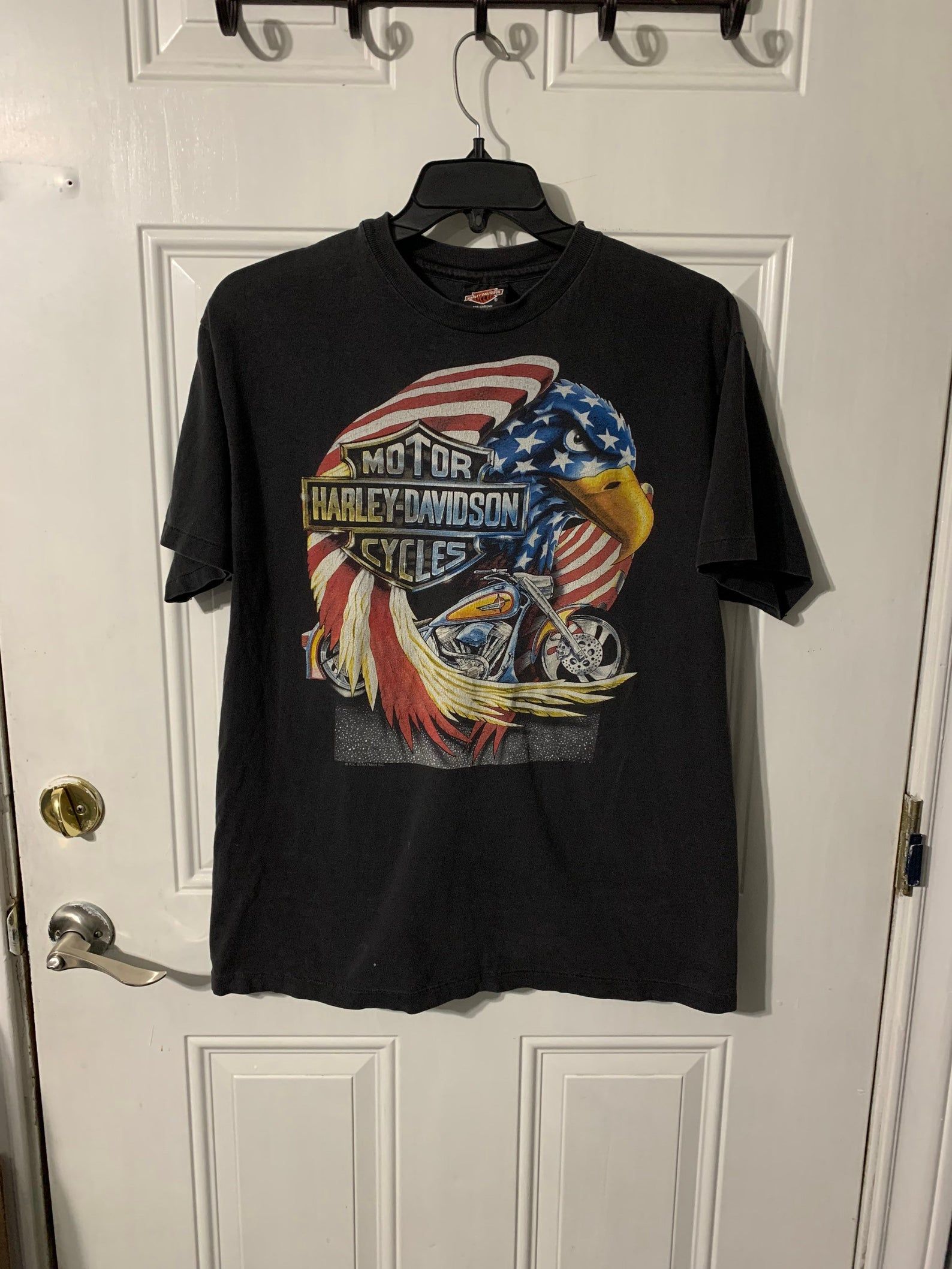 Vintage 80S-90S Harley Davidson T-Shirt L By Stratman Nashville Music City