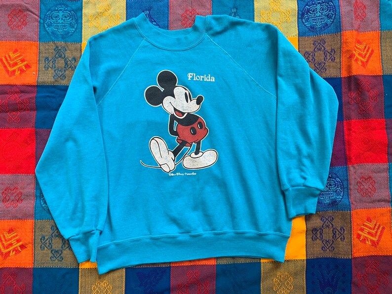 Vintage 80S 90S Mickey Mouse Crewneck Sweatshirt