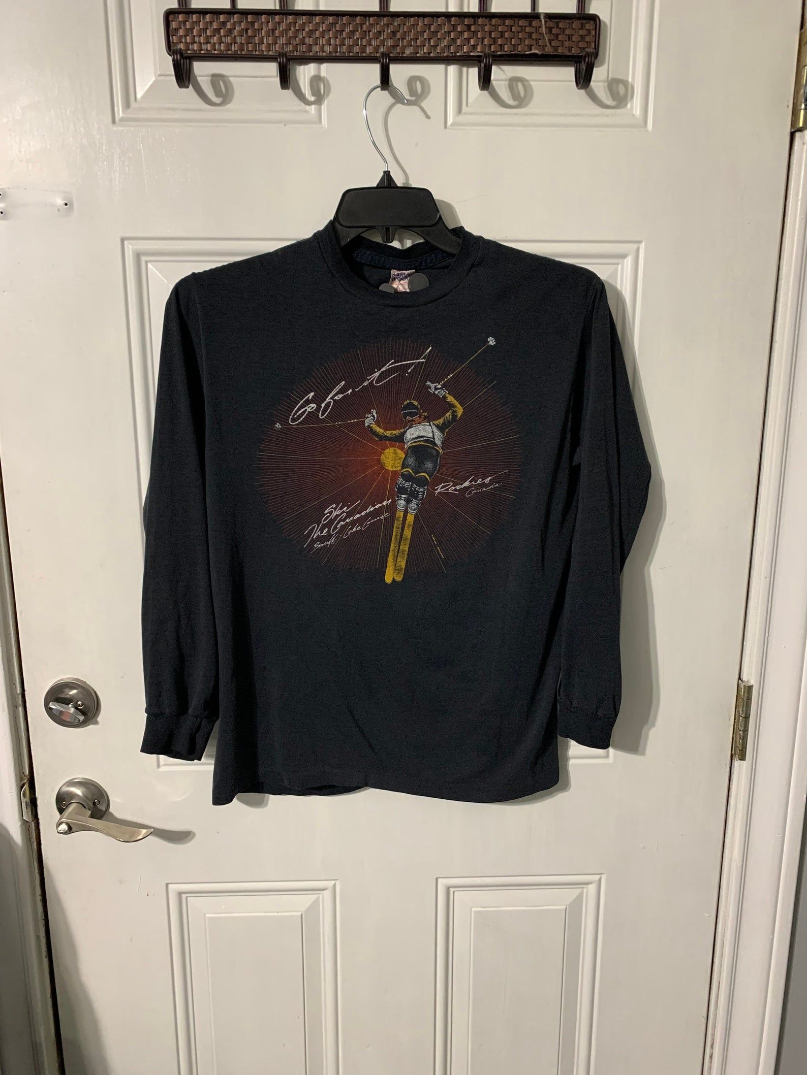 Vintage 80S-90S Ruston Calgary Canada Ski Race S Shirt L
