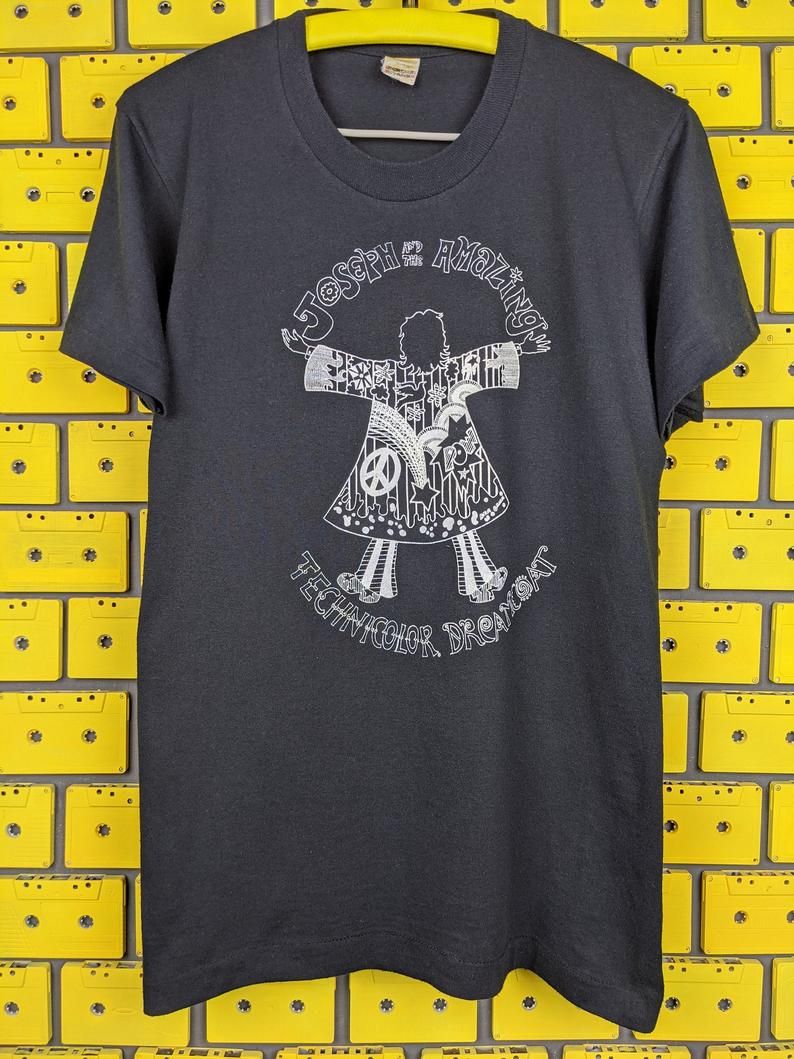 Vintage 80s Andrew Lloyd Webber Joseph and the Amazing Technicolor Dreamcoat Comedy Broadway Musical Shirt