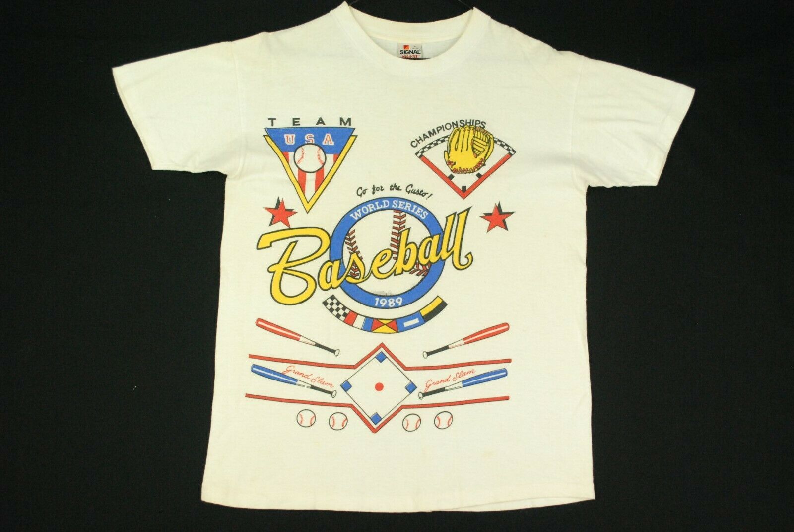 Vintage 80S Baseball Shirt Soft Thin Indie Hipster