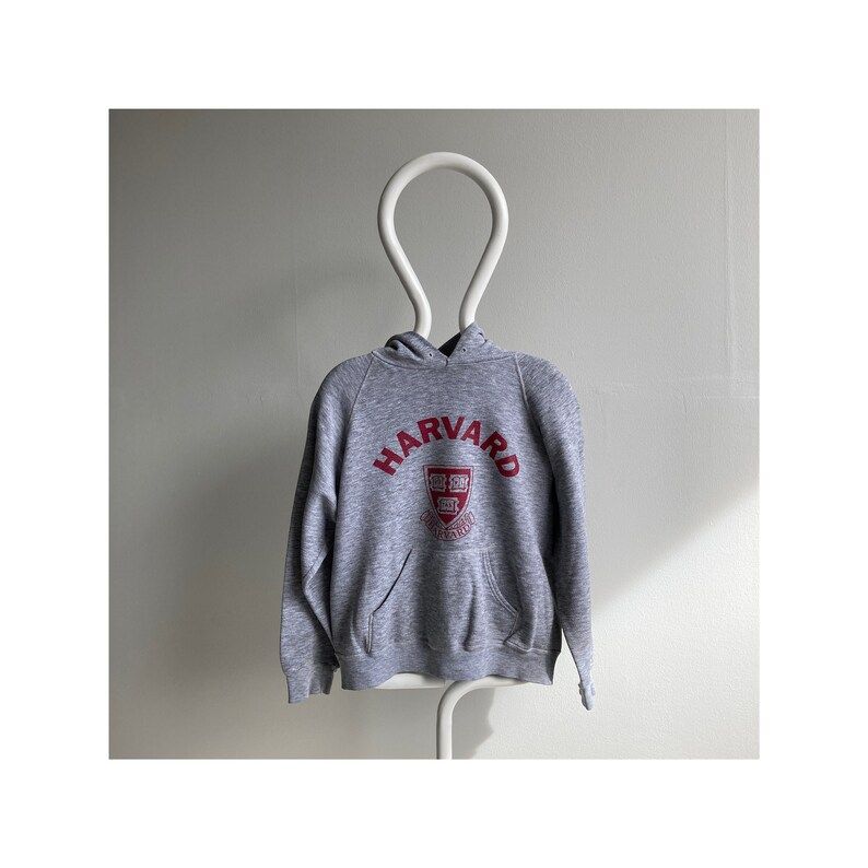 Vintage 80S Bassett Walker Harvard Gray Sweatshirt
