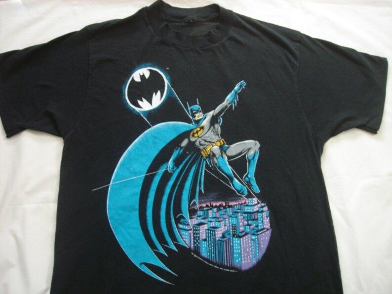 Vintage 80S Batman Gotham City T Shirt M L 1988