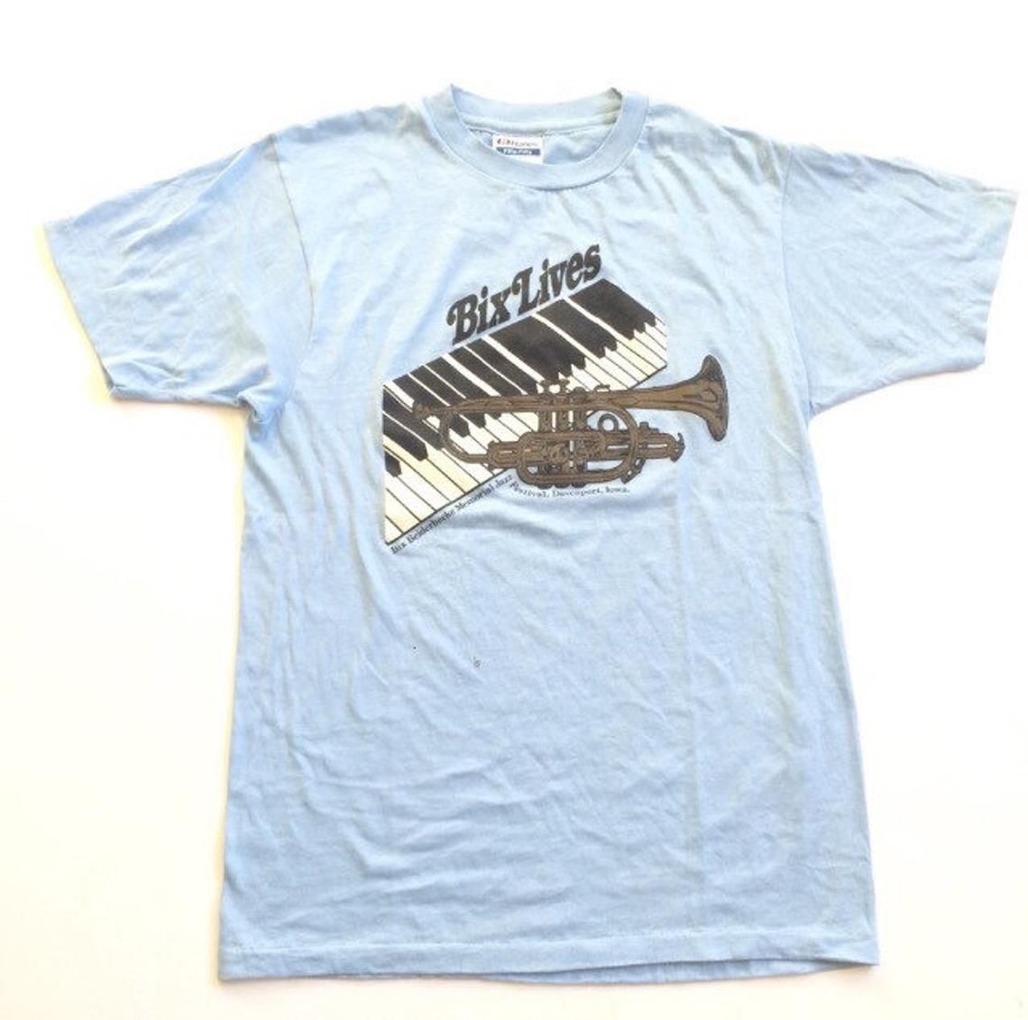 Vintage 80s Bix Beiderbecke Jazz Festival shirt
