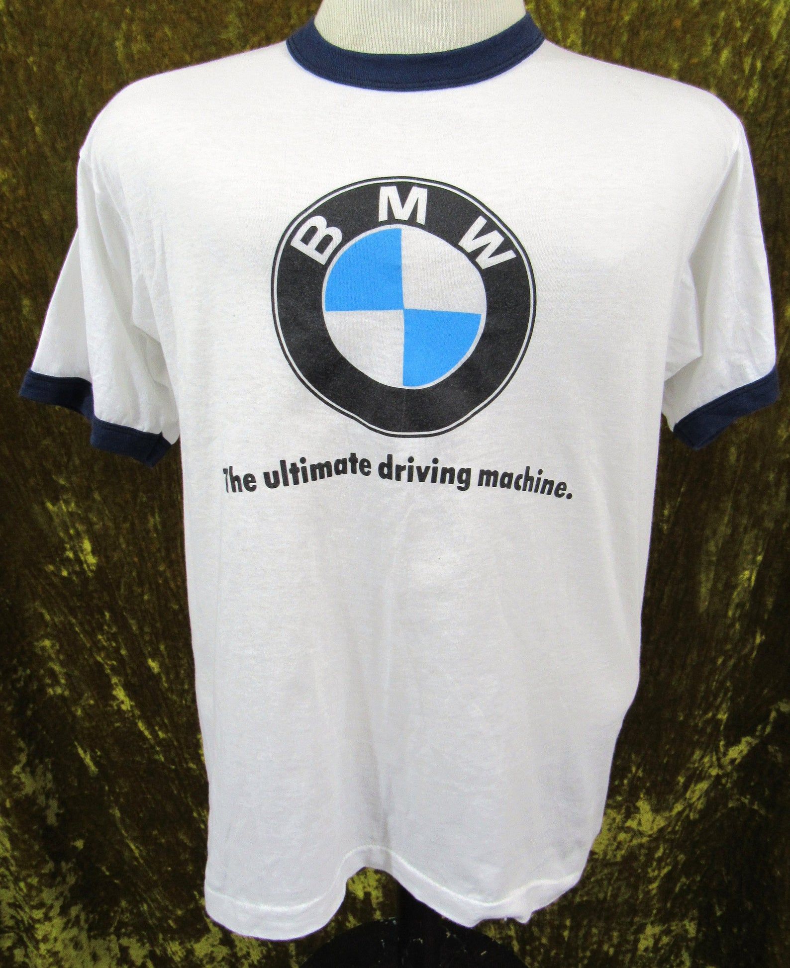 Vintage 80'S Bmw The Ultimate Driving Machine Ringer T-Shirt Screen Stars Tag Single Stitch vintage 80s bmw the ultimate driving machine ringer t shirt screen stars tag single stitch