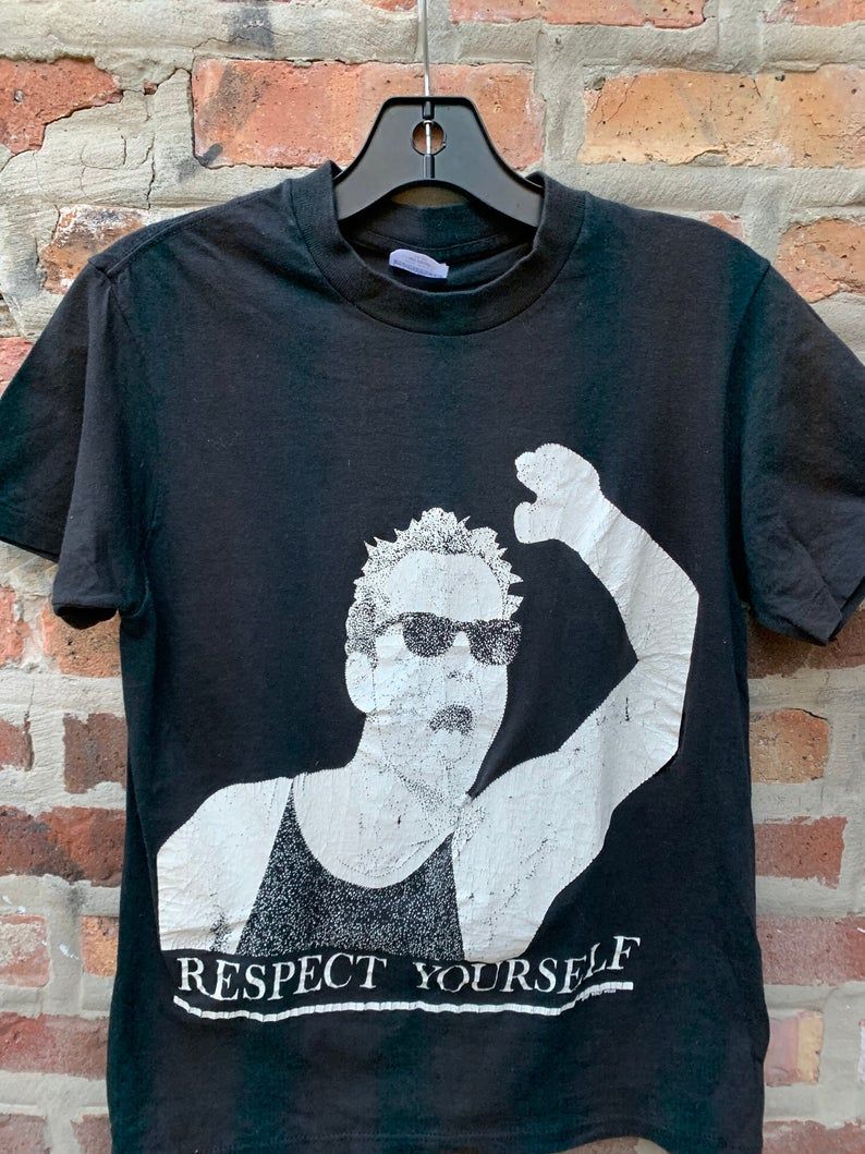 Vintage 80's Bruce Willis 1987 The Return of Bruno Tour Respect Yourself Shirt